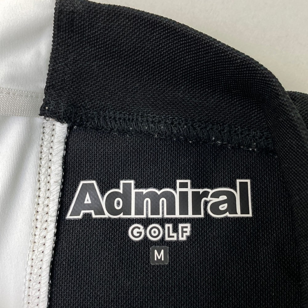 ADMIRAL 어드미럴 2023년 모델 하이넥 반소매 티셔츠 전면 패턴 블랙 계열 M