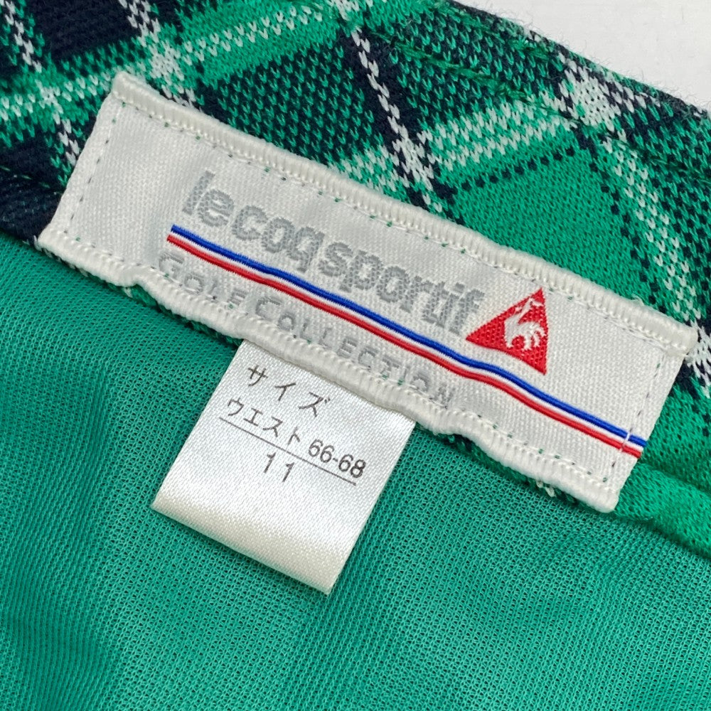 LE COQ GOLF ルコックゴルフ  フレアスカート チェック柄 グリーン系 11