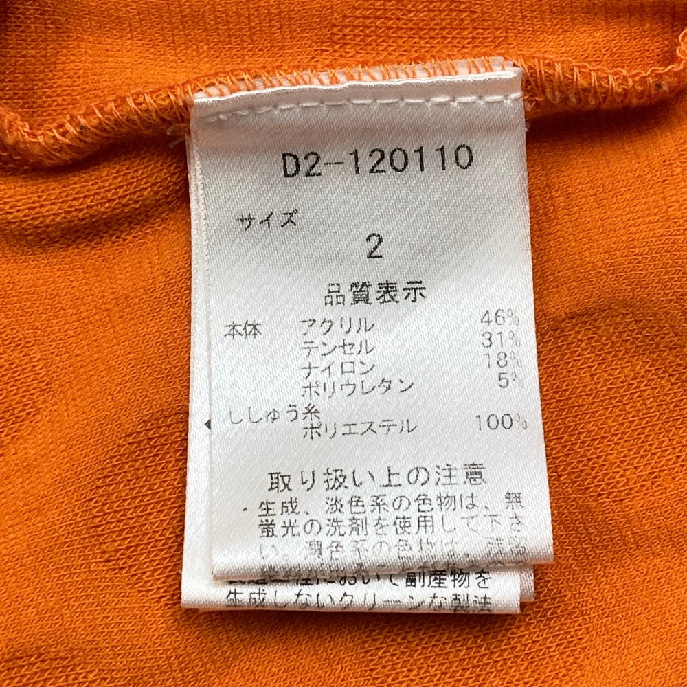 DANCE WITH DRAGON ダンスウィズドラゴン  ハイネック 長袖Tシャツ スパンコール ドット柄 オレンジ系 2