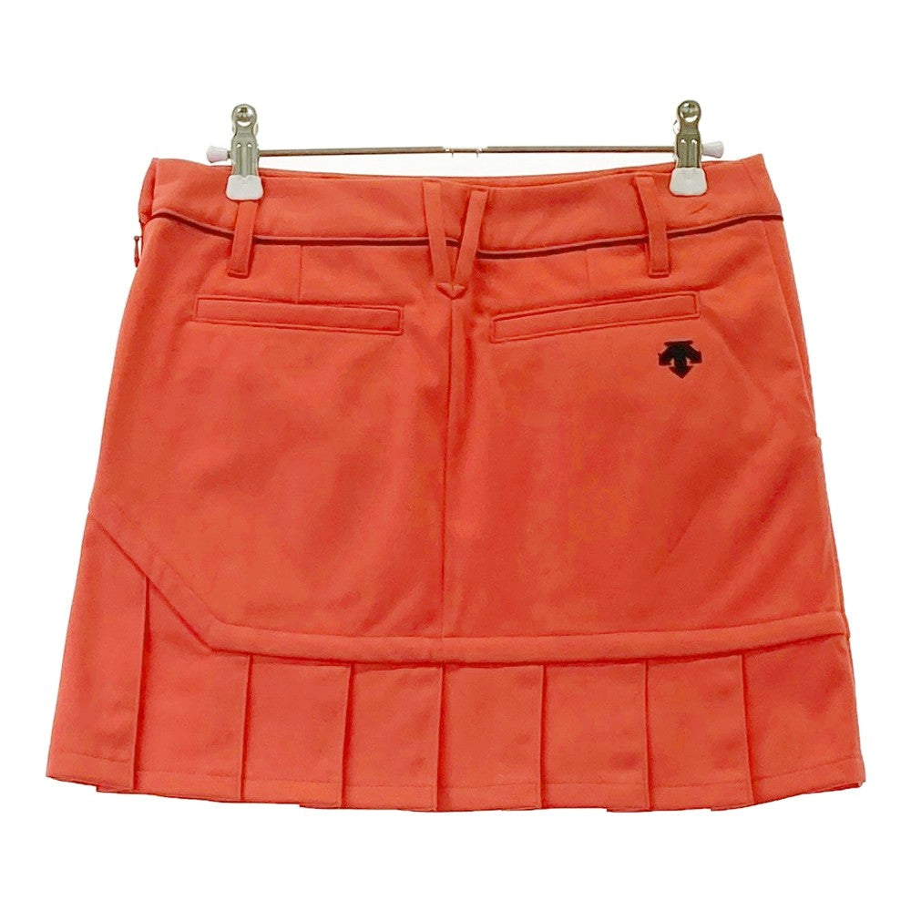 DESCENTE GOLF 데상트 골프  플리츠 배색 스커트  오렌지 계열 M