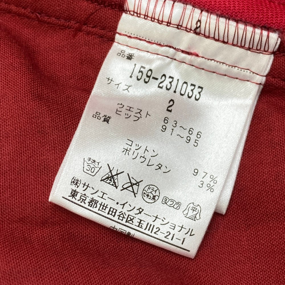 MASTER BUNNY EDITION マスターバニーエディション  ストレッチ パンツ チェック柄 レッド系 2