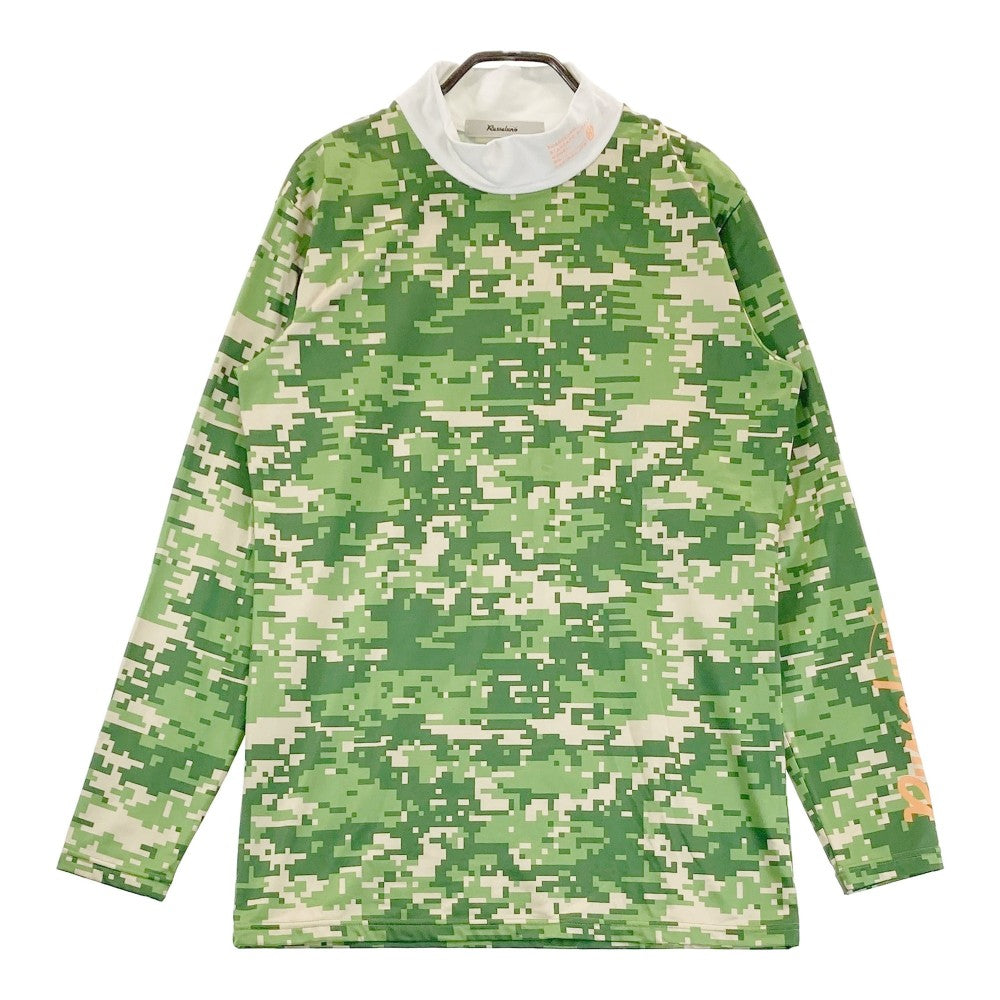 RUSSELUNO ラッセルノ  ハイネック 長袖Tシャツ ルチャ デジタルカモフラ 迷彩 総柄 グリーン系 5