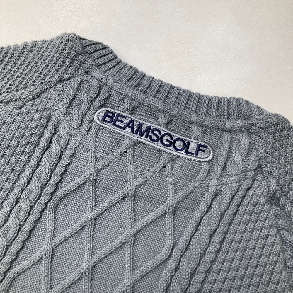 BEAMS GOLF 빔스 골프 배색 스웨트셔츠 그레이 계열 S세트