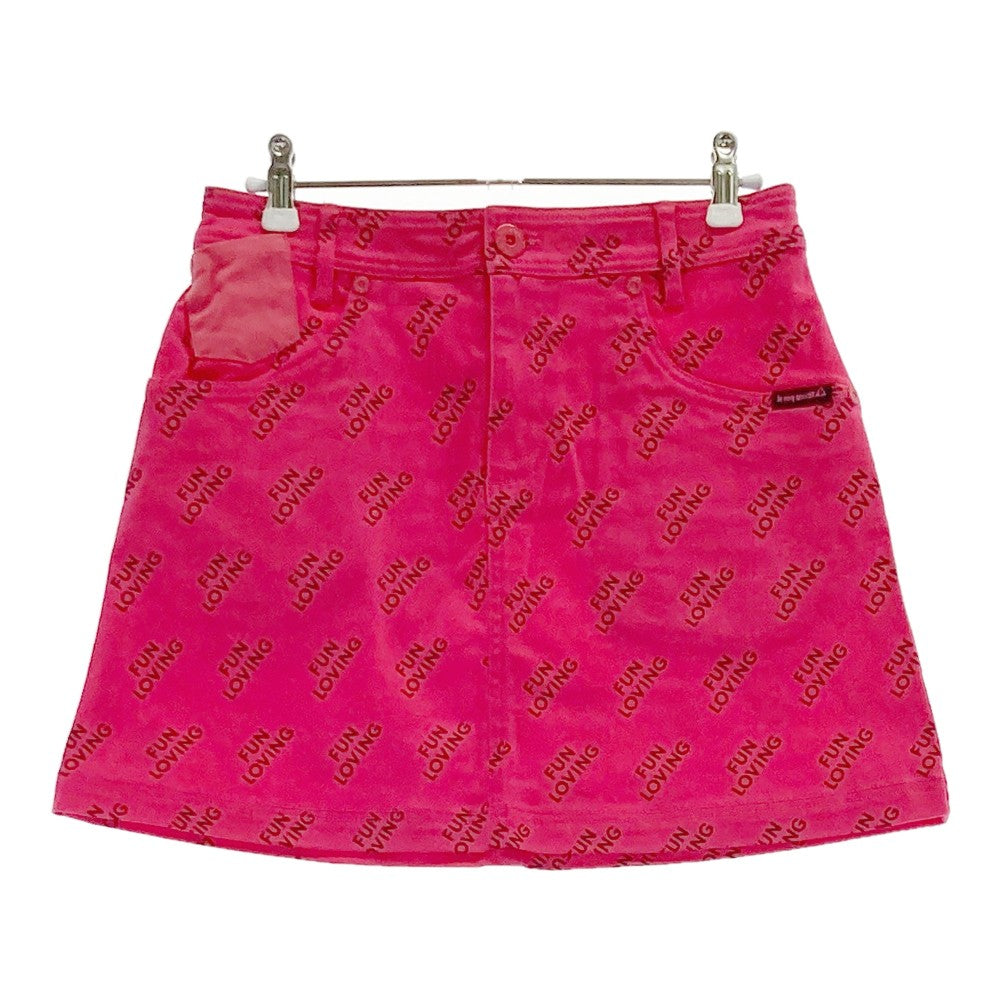 LE COQ GOLF ルコックゴルフ  ストレッチ スカート ロゴ総柄 ピンク系 9