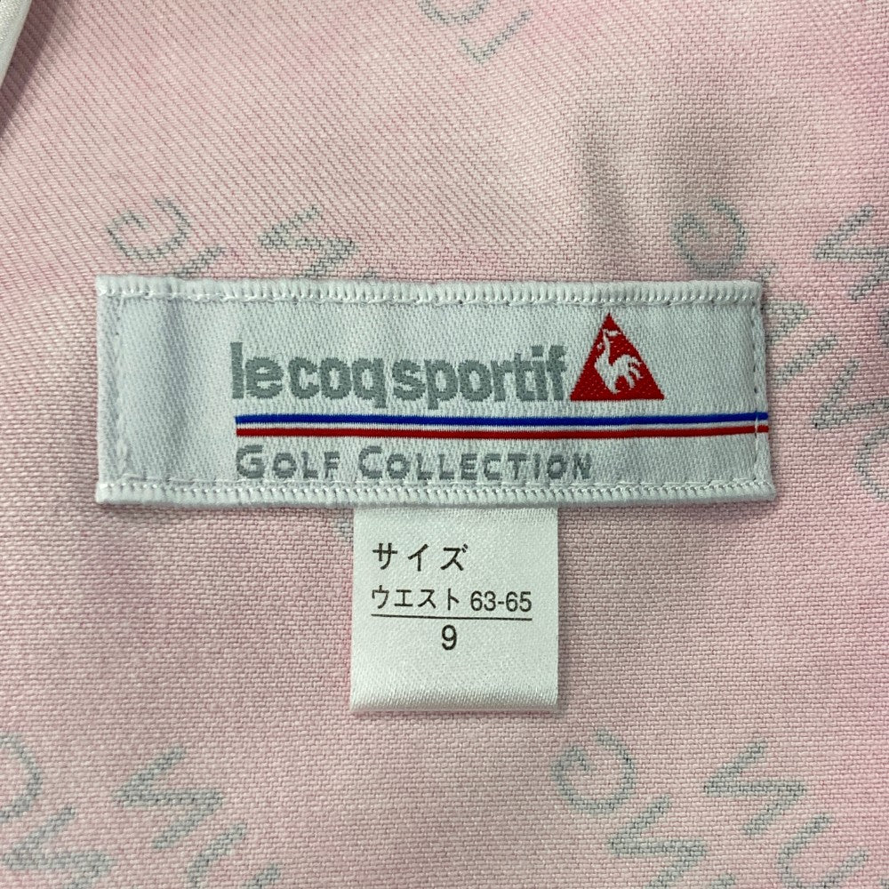 LE COQ GOLF ルコックゴルフ  ストレッチ スカート ロゴ総柄 ピンク系 9