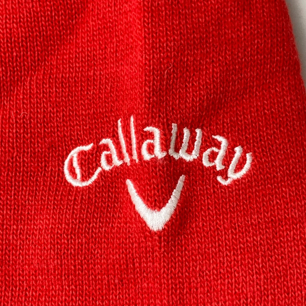 CALLAWAY 캐롤웨이 울 혼방 크루넥 니트 스웨터 레드 계열 M