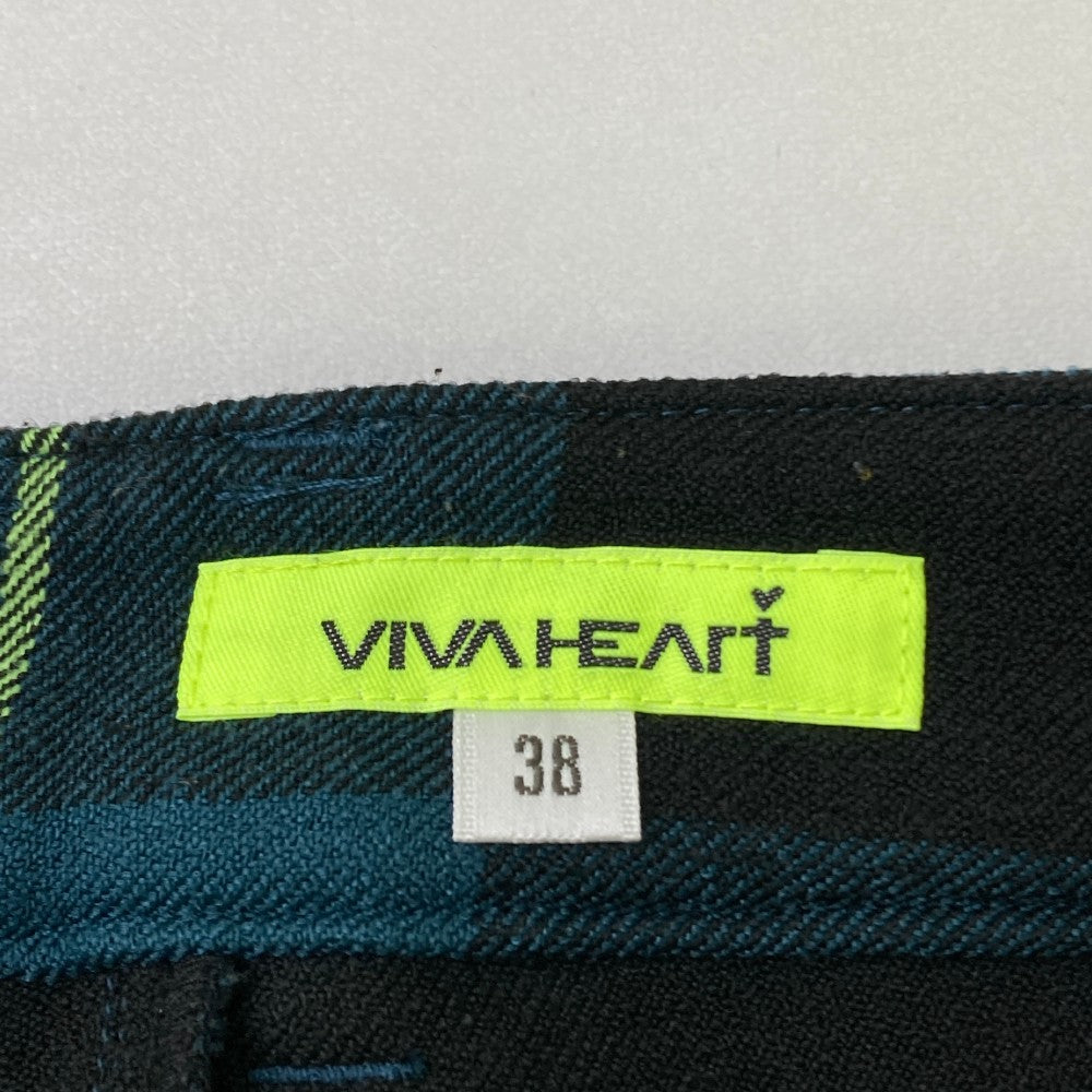 VIVA HEART ビバハート  ショートパンツ チェック柄 グリーン系 38