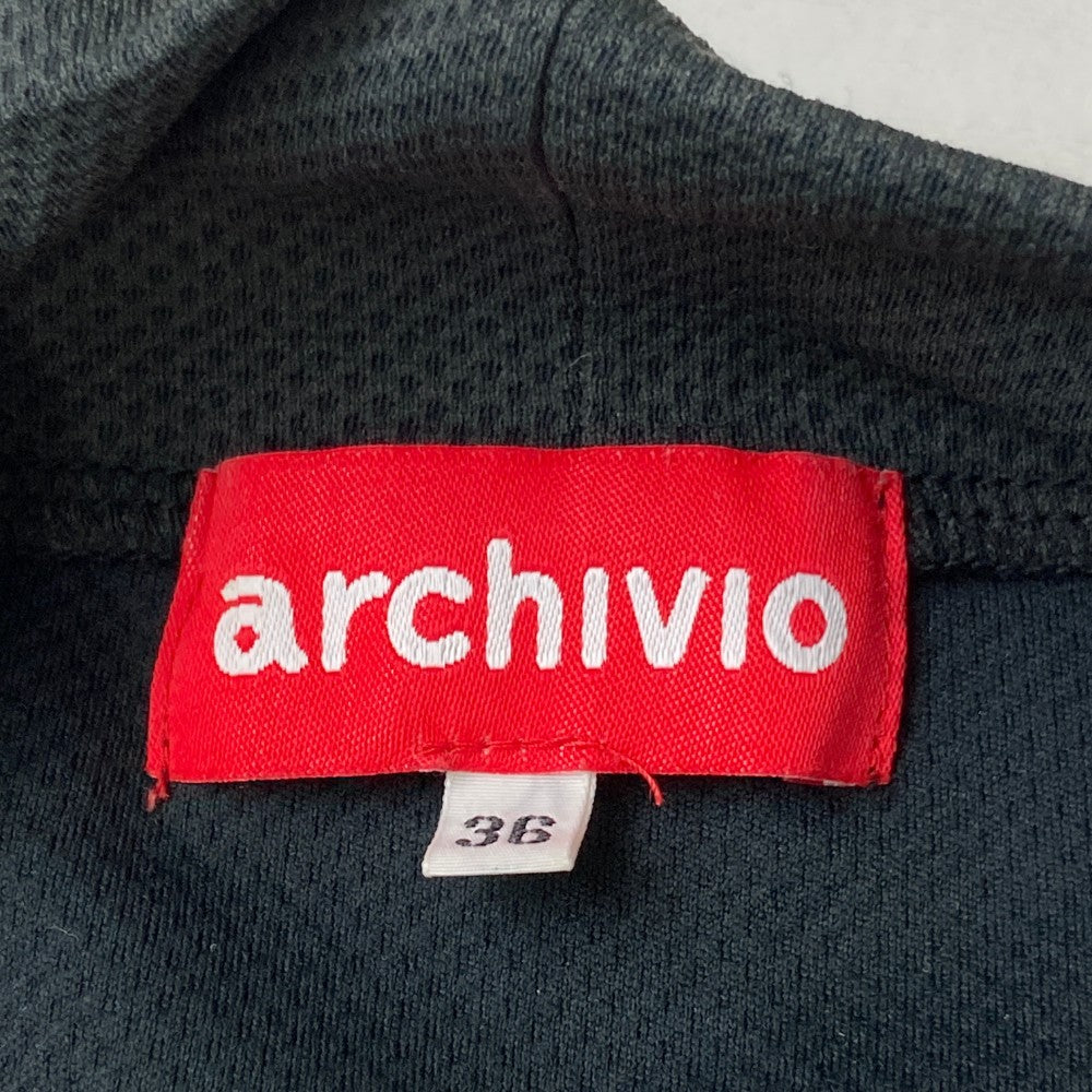 ARCHIVIO 아르치비오  하이넥 노슬리브 T셔츠  블랙 계열 36