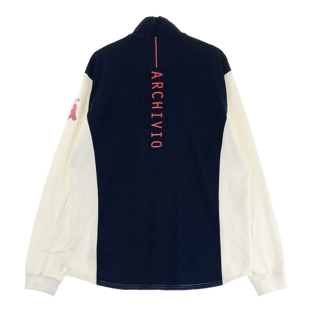 ARCHIVIO アルチビオ  ハーフジップ 長袖Tシャツ  ホワイト系