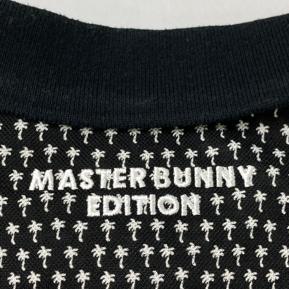 MASTER BUNNY EDITION マスターバニーエディション  半袖ポロシャツ ヤシの木柄 ブラック系 0