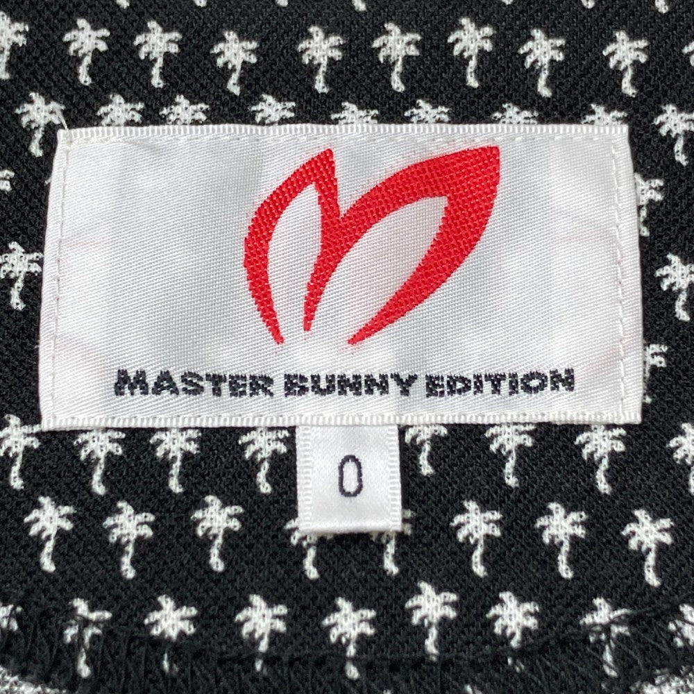 MASTER BUNNY EDITION マスターバニーエディション  半袖ポロシャツ ヤシの木柄 ブラック系 0