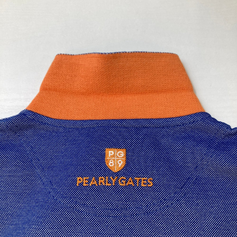 PEARLY GATES パーリーゲイツ  半袖ポロシャツ  ブルー系 0