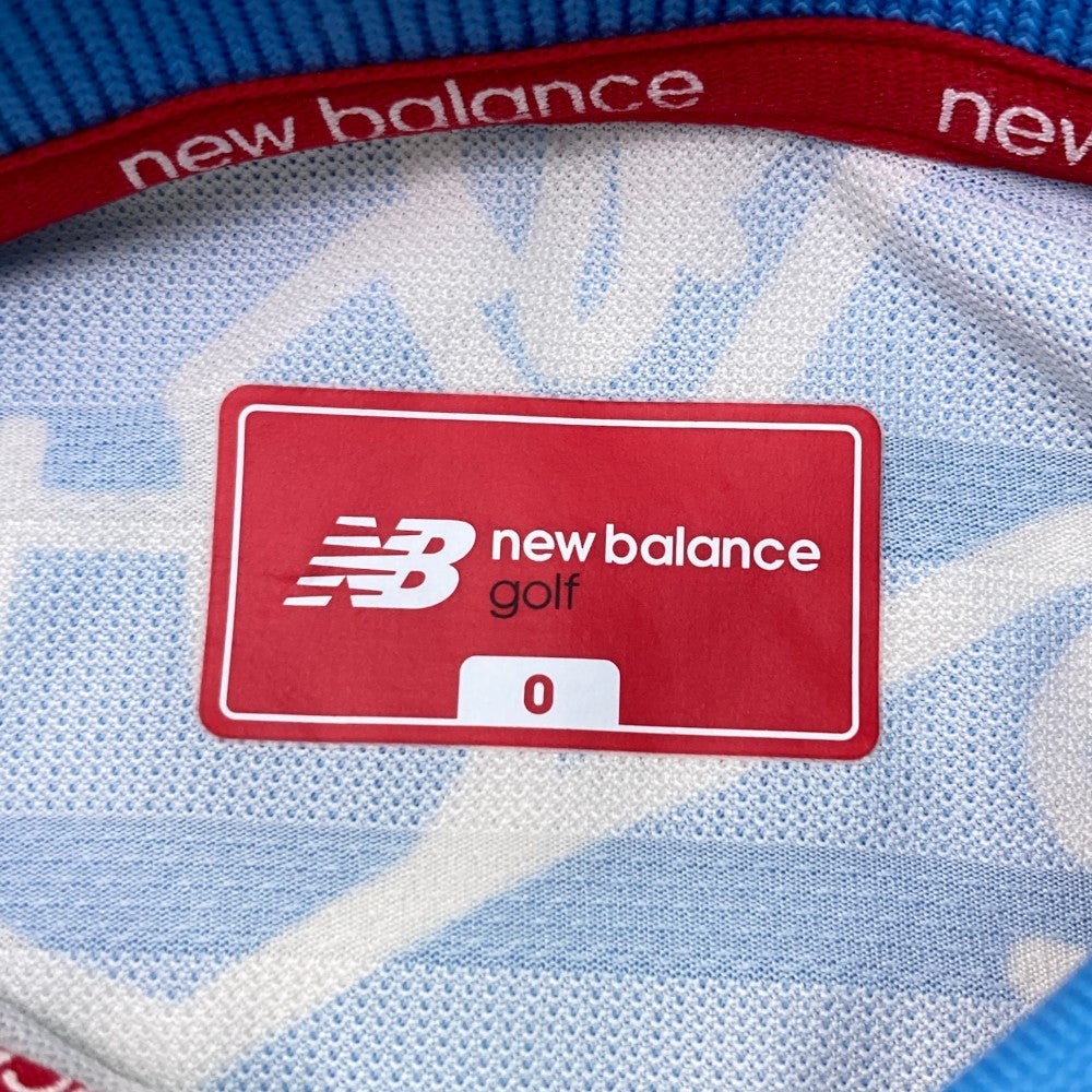NEW BALANCE GOLF 뉴발란스  반팔 폴로 셔츠 전면 프린트 블루 계열 0