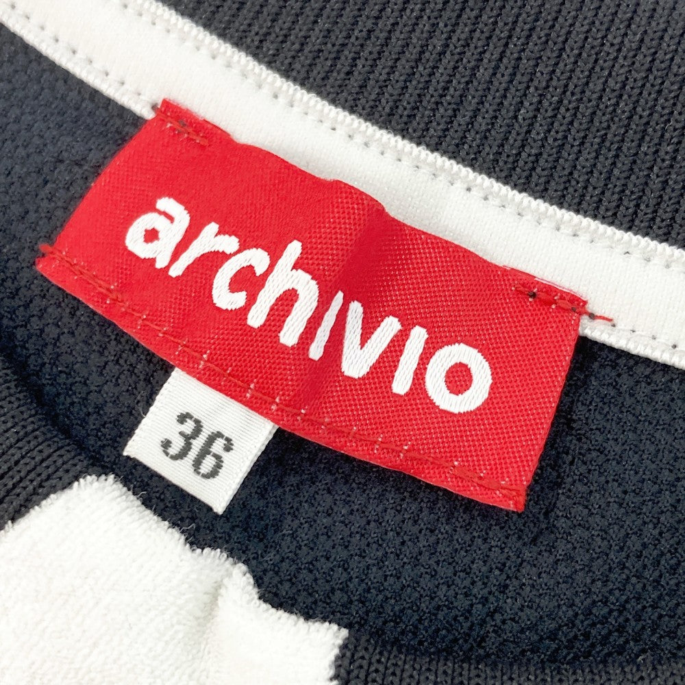 ARCHIVIO アルチビオ 2022年モデル クルーネック パイル切替 半袖Tシャツ  ホワイト系 36