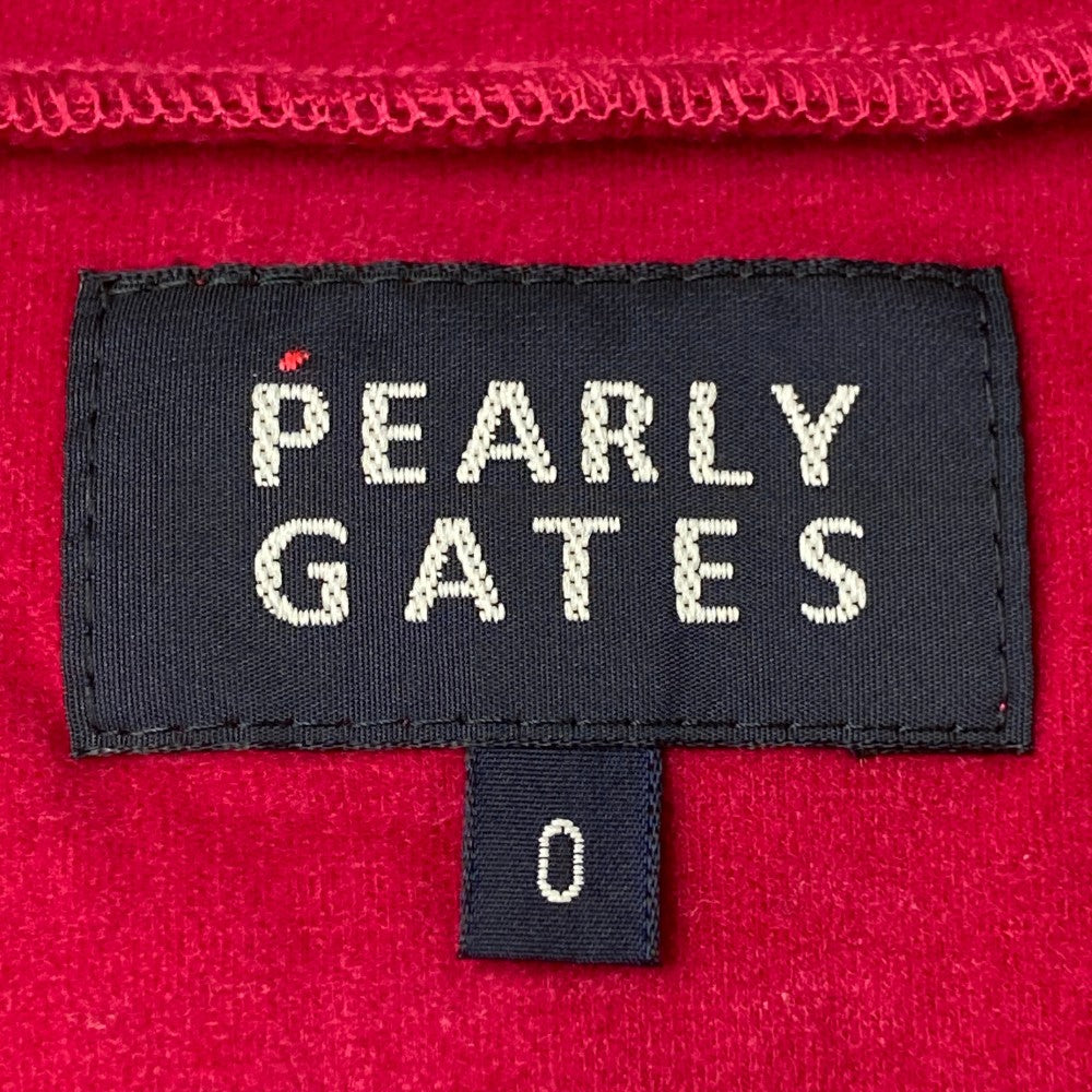 PEARLY GATES パーリーゲイツ  ハーフジップ 長袖Tシャツ  ピンク系 0