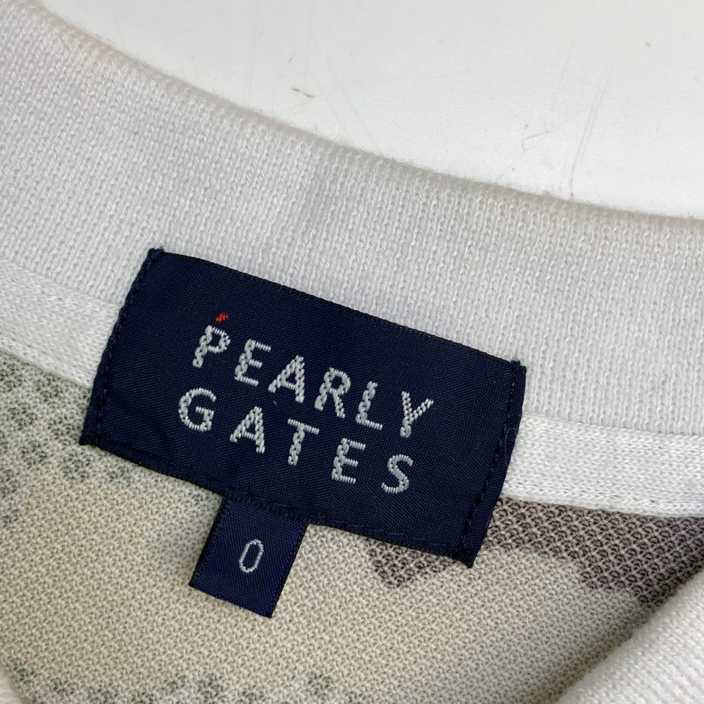 PEARLY GATES パーリーゲイツ ; 半袖ポロシャツ カモフラ柄 カーキ系 0