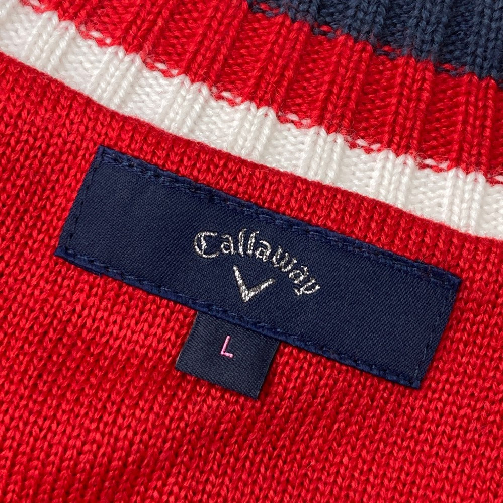 CALLAWAY キャロウェイ  ケーブル ニット セーター  レッド系 L