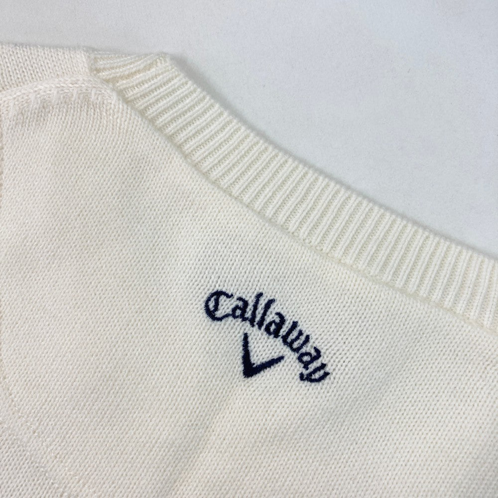 CALLAWAY キャロウェイ  ニットベスト  ホワイト系 L