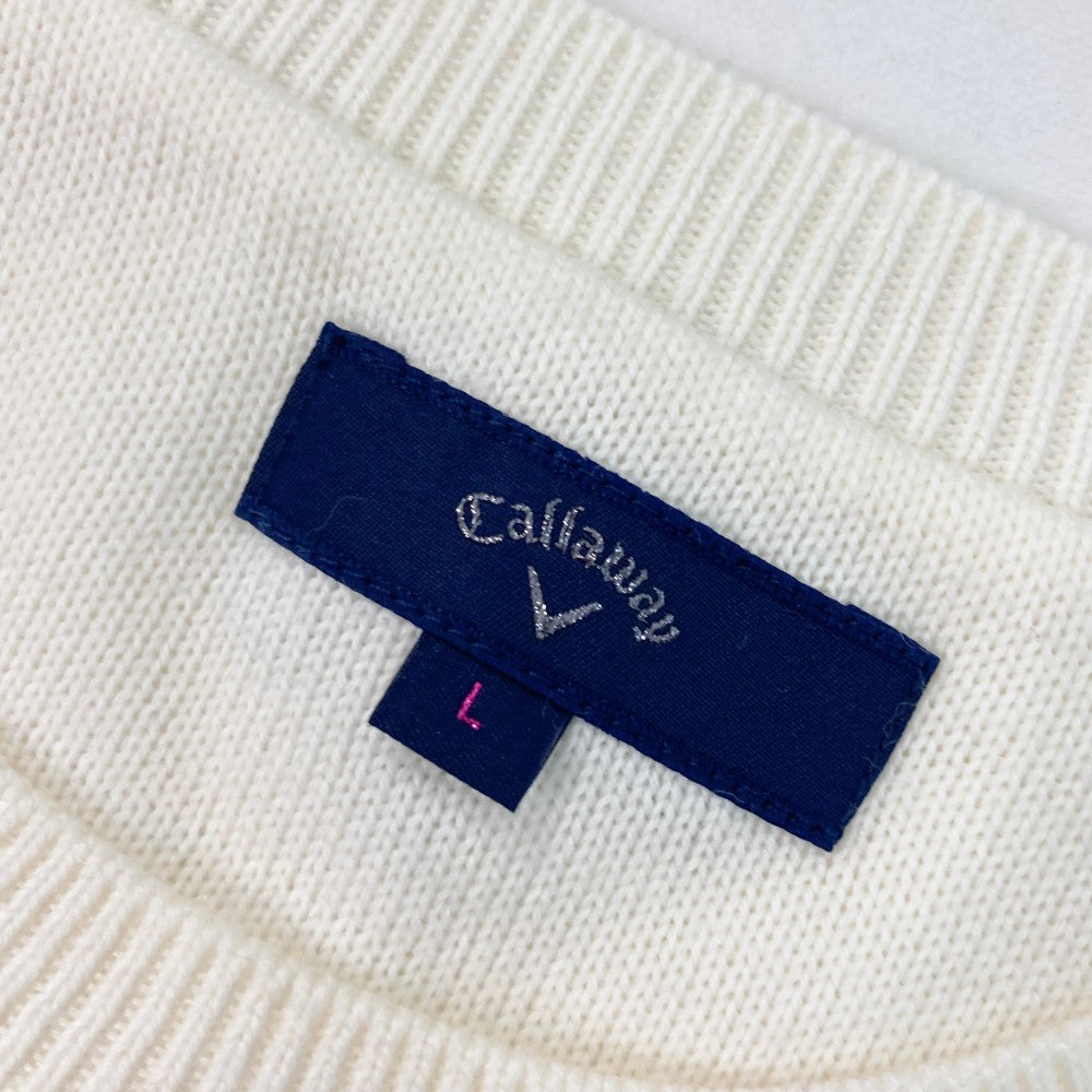 CALLAWAY キャロウェイ  ニットベスト  ホワイト系 L