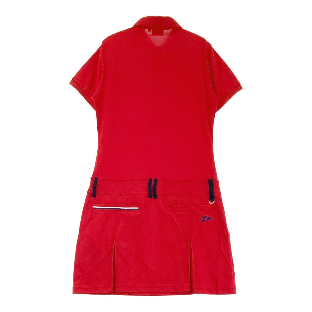 FILA GOLF フィラゴルフ  半袖ワンピース  レッド系 M