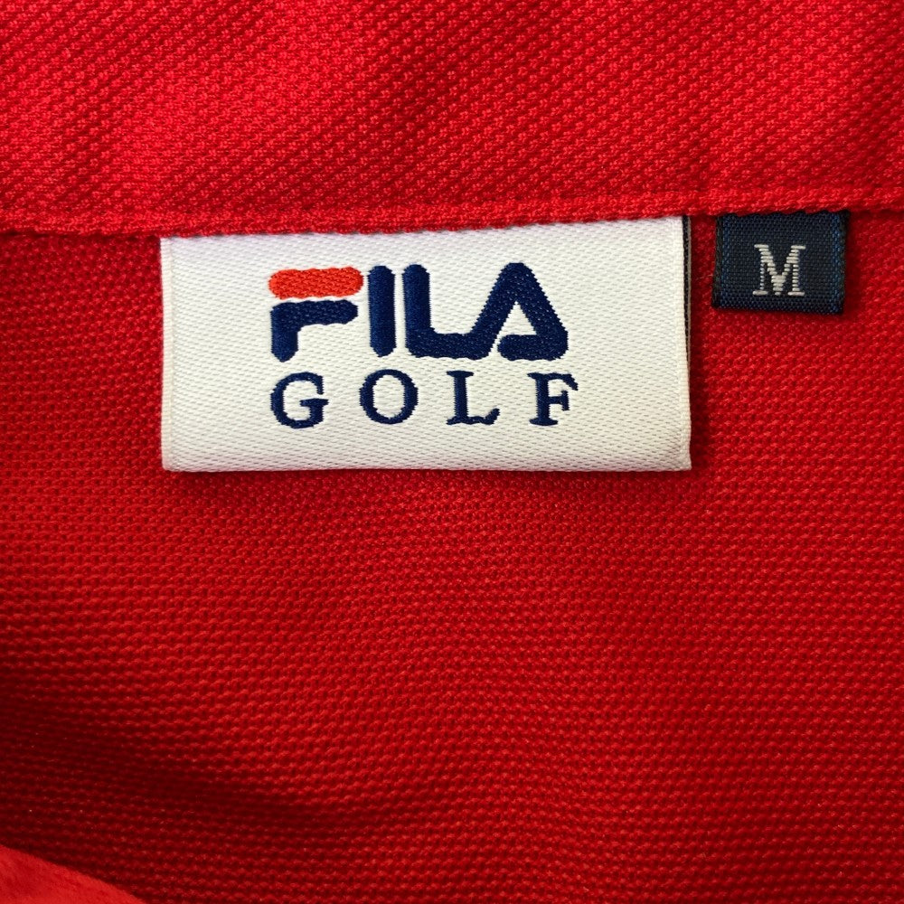 FILA GOLF フィラゴルフ  半袖ワンピース  レッド系 M