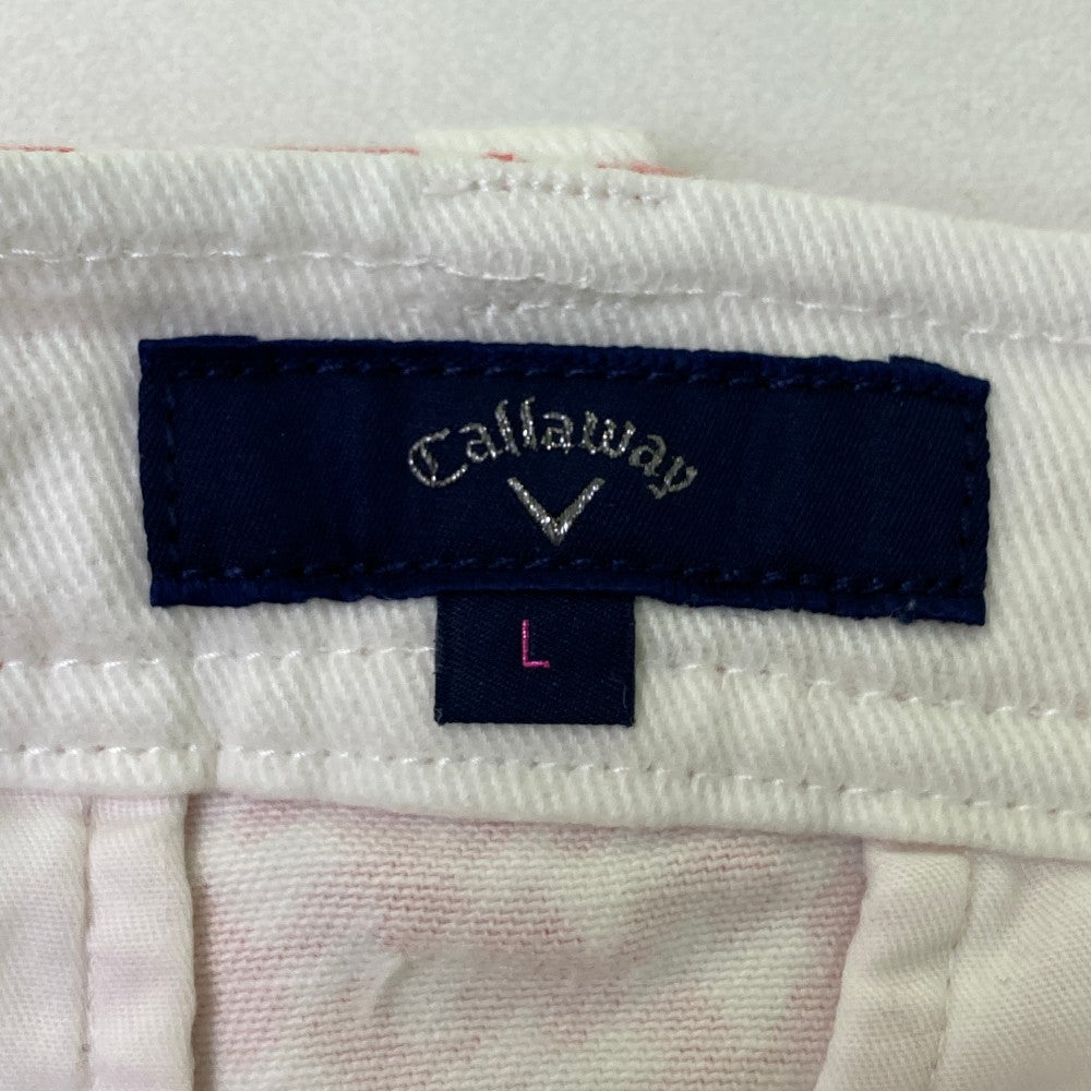 CALLAWAY キャロウェイ  ストレッチスカート 総柄 レッド系 L