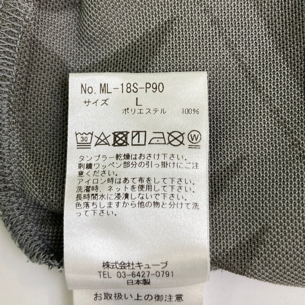 MARK&LONA マークアンドロナ ×TOMMII LIM 半袖ポロシャツ ロゴ総柄 グレー系 L