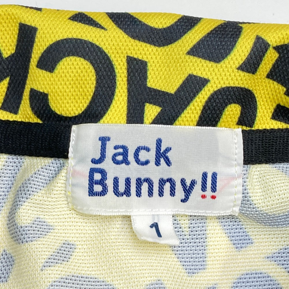 JACK BUNNY ジャックバニー  半袖ポロシャツ 総柄 イエロー系 1