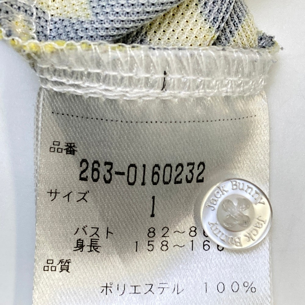 JACK BUNNY ジャックバニー  半袖ポロシャツ 総柄 イエロー系 1