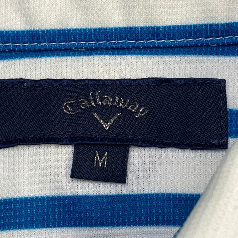 CALLAWAY キャロウェイ  半袖ポロシャツ ボーダー柄 ホワイト系 M