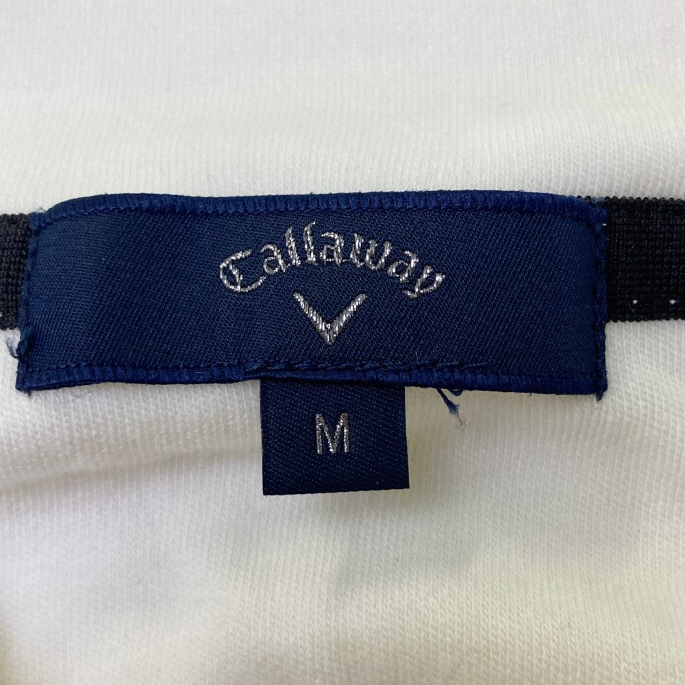 CALLAWAY キャロウェイ  ハーフジップ ハイネック 長袖Tシャツ  ホワイト系 M