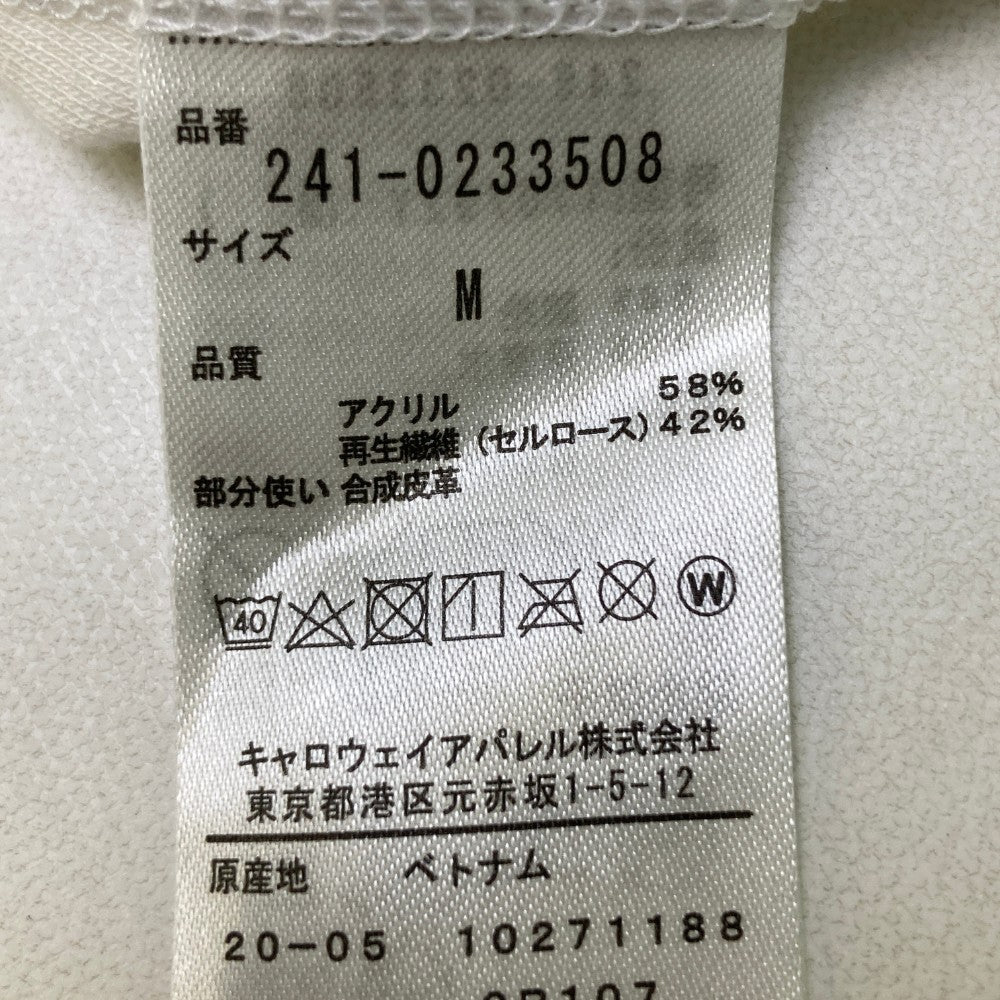 CALLAWAY キャロウェイ  ハーフジップ ハイネック 長袖Tシャツ  ホワイト系 M