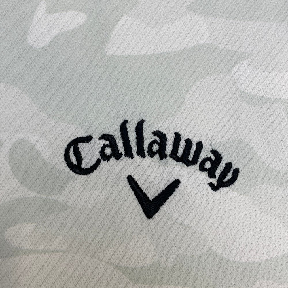 CALLAWAY キャロウェイ  半袖ポロシャツ カモフラ ブルー系 LL