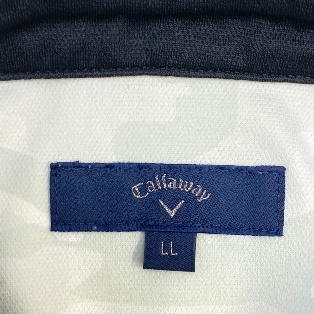 CALLAWAY キャロウェイ  半袖ポロシャツ カモフラ ブルー系 LL