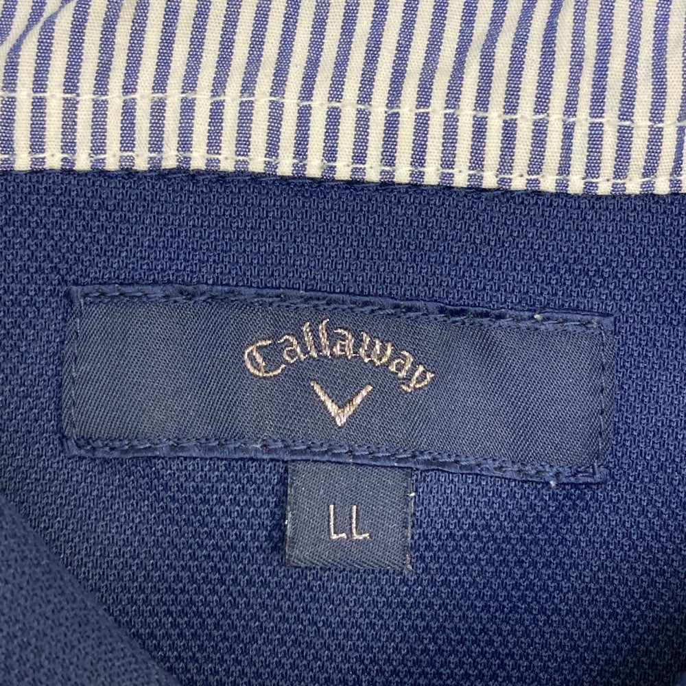 CALLAWAY 캘러웨이  반팔 폴로 셔츠 전면 프린트 네이비 계열 LL