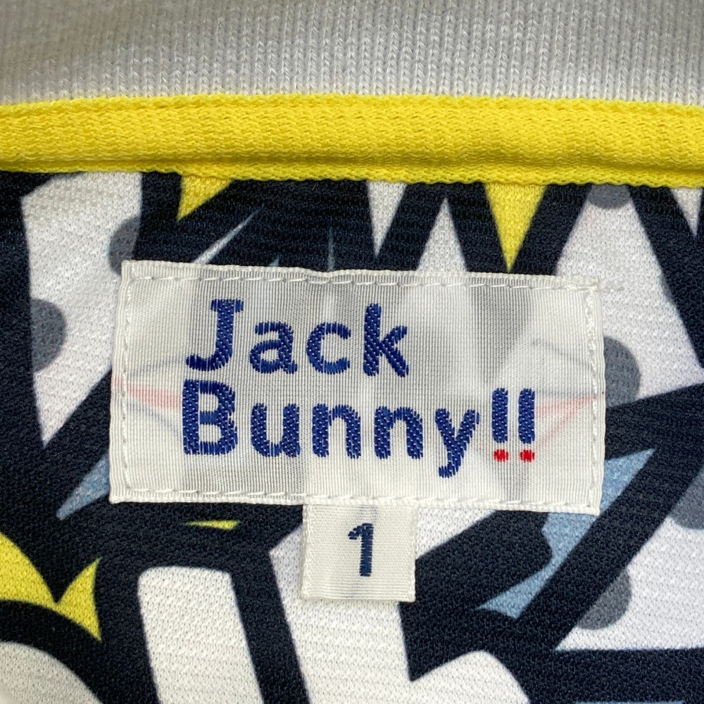JACK BUNNY ジャックバニー  半袖ポロシャツ 総柄 ホワイト系 1