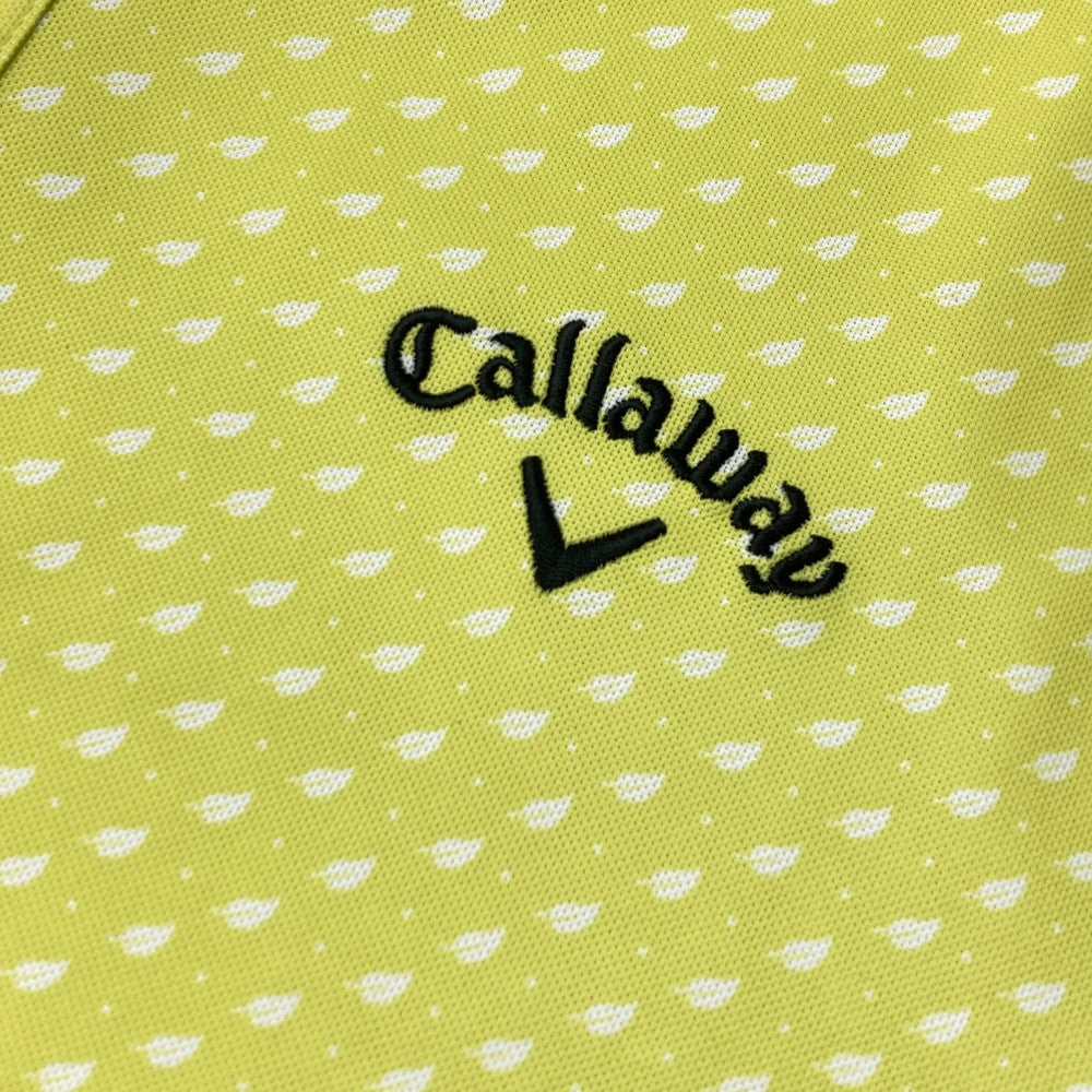 CALLAWAY キャロウェイ  半袖ポロシャツ 総柄 グリーン系 L