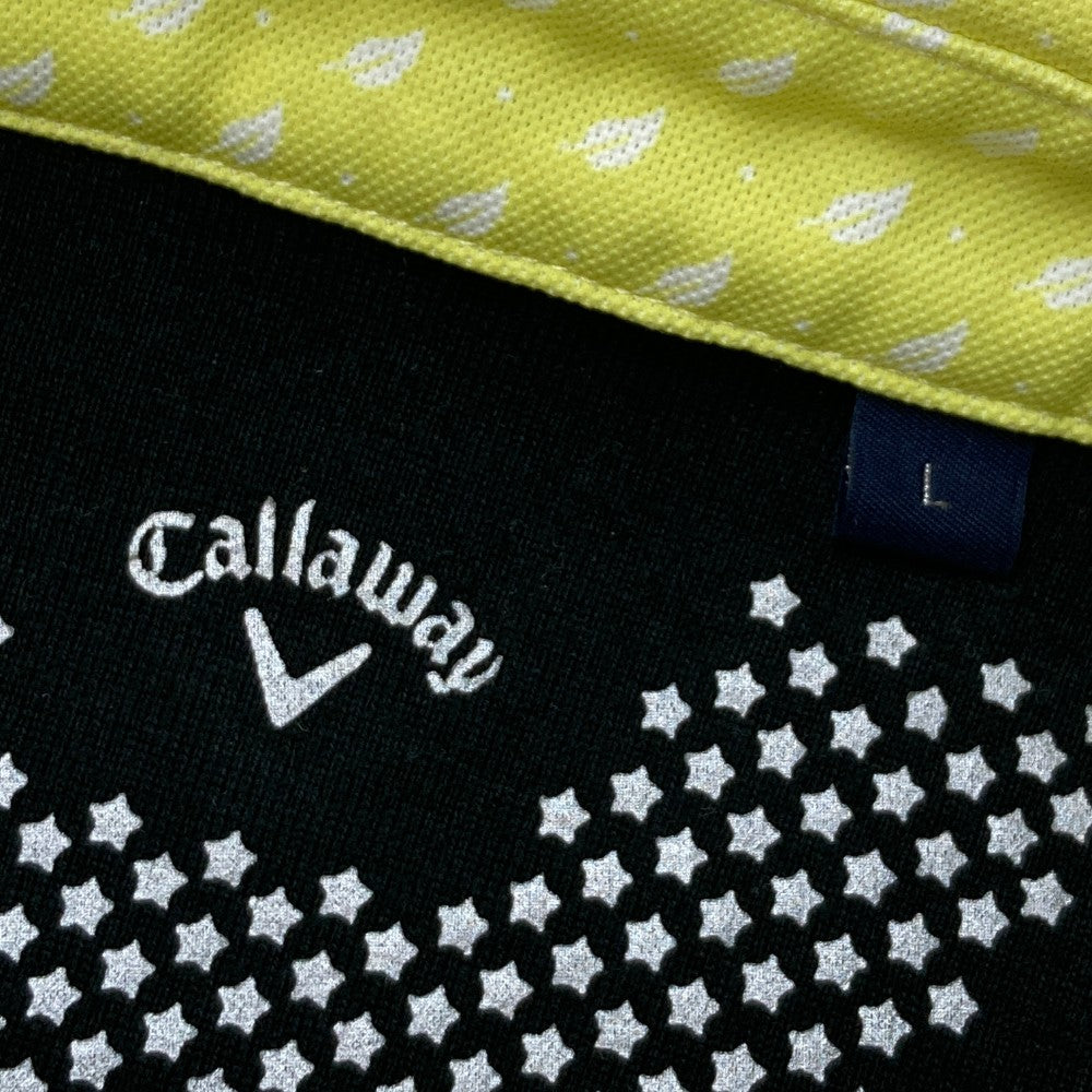 CALLAWAY キャロウェイ  半袖ポロシャツ 総柄 グリーン系 L