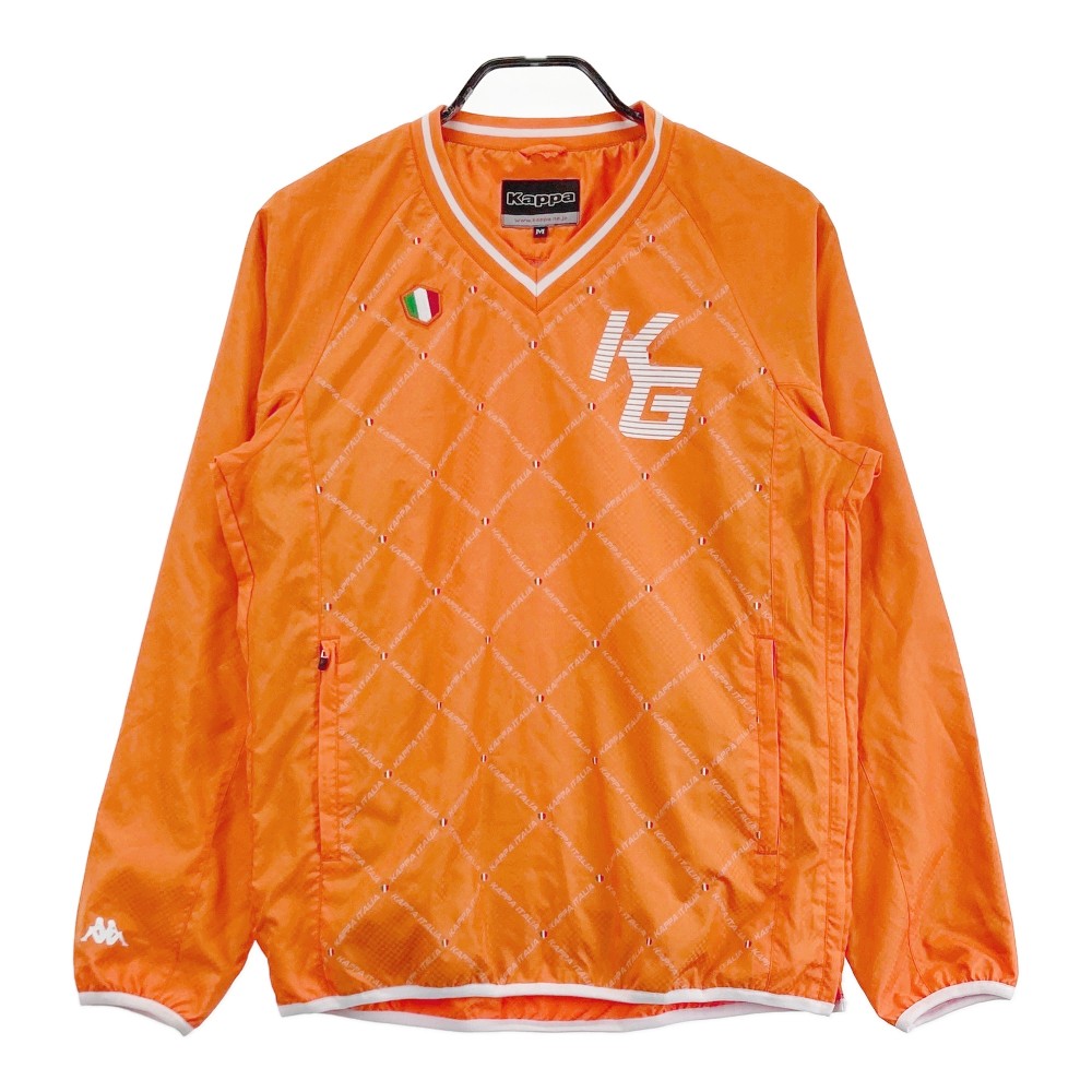 KAPPA GOLF カッパゴルフ  裏メッシュ ナイロンブルゾン 総柄 オレンジ系 M
