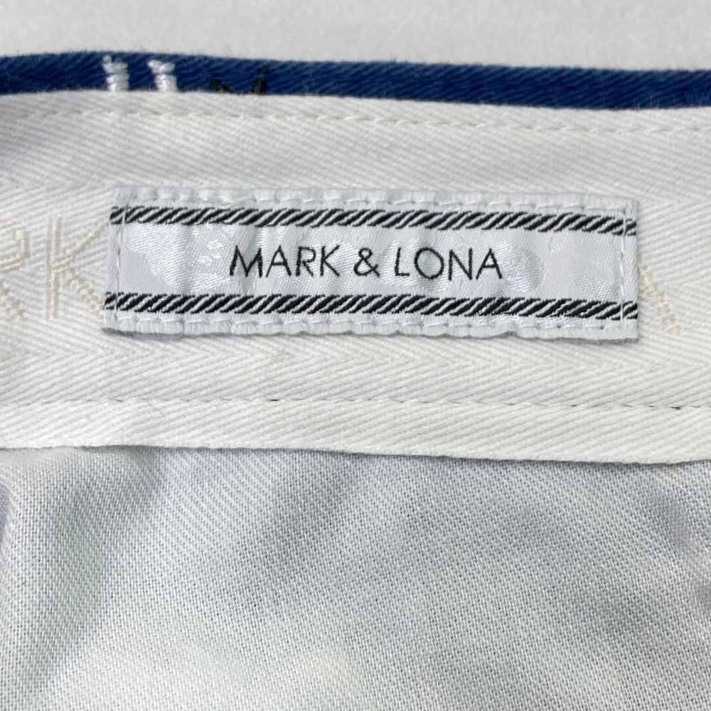 MARK&LONA 마크앤로나 스트레치 팬츠 안감 메쉬 전체 패턴 네이비 계열 M
