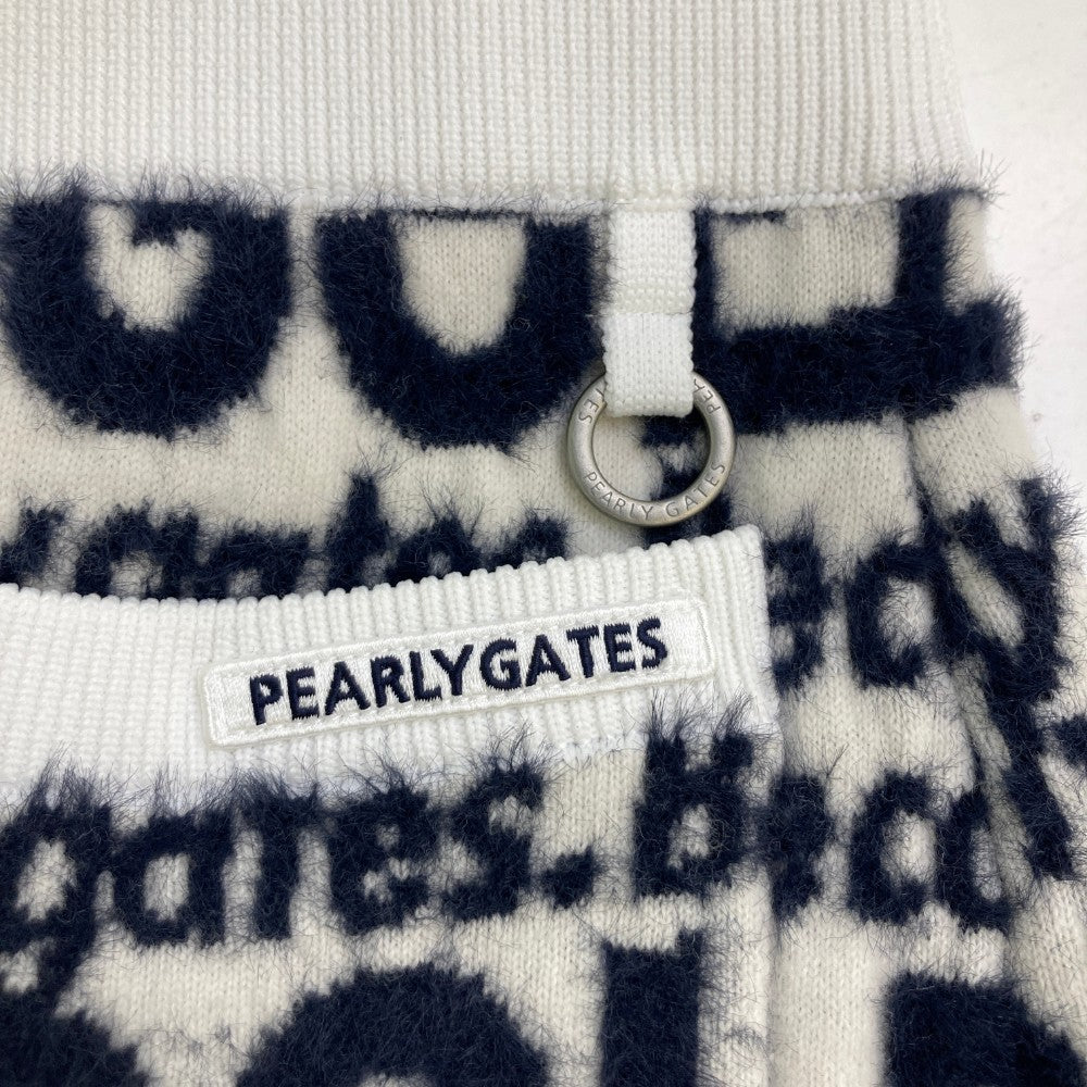 PEARLY GATES パーリーゲイツ ; 2023年モデル ジャガード ニットスカート 総柄 ホワイト系 0