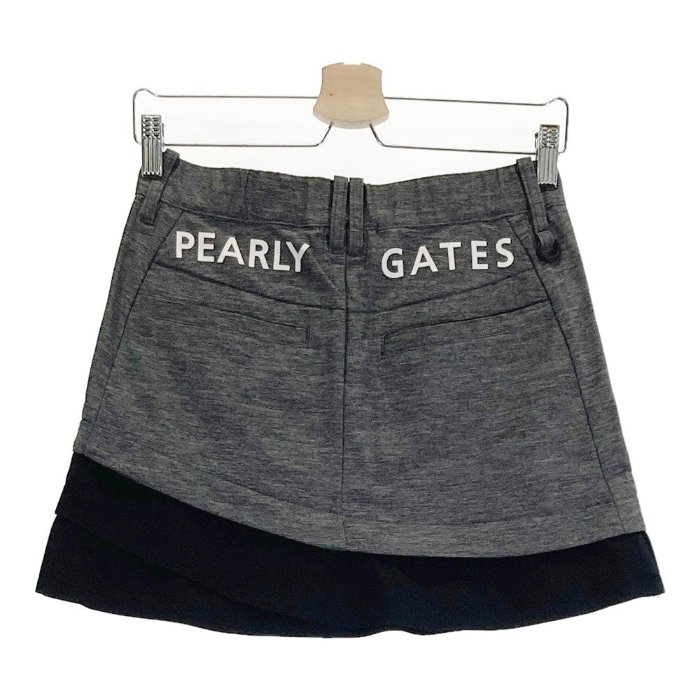 PEARLY GATES パーリーゲイツ ; 2022年モデル 切替 スカート  グレー系 0
