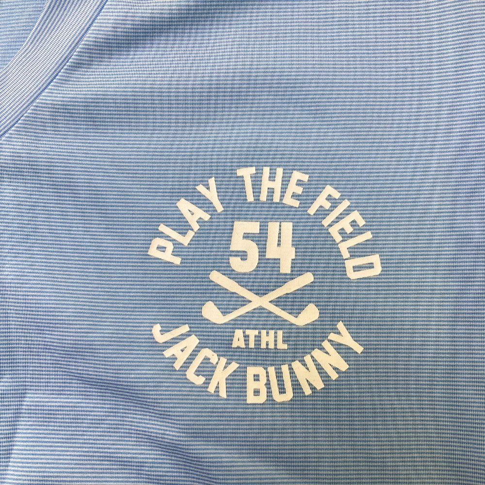 JACK BUNNY ジャックバニー  Vネック インナー 長袖 Tシャツ ボーダー柄 ブルー系 6