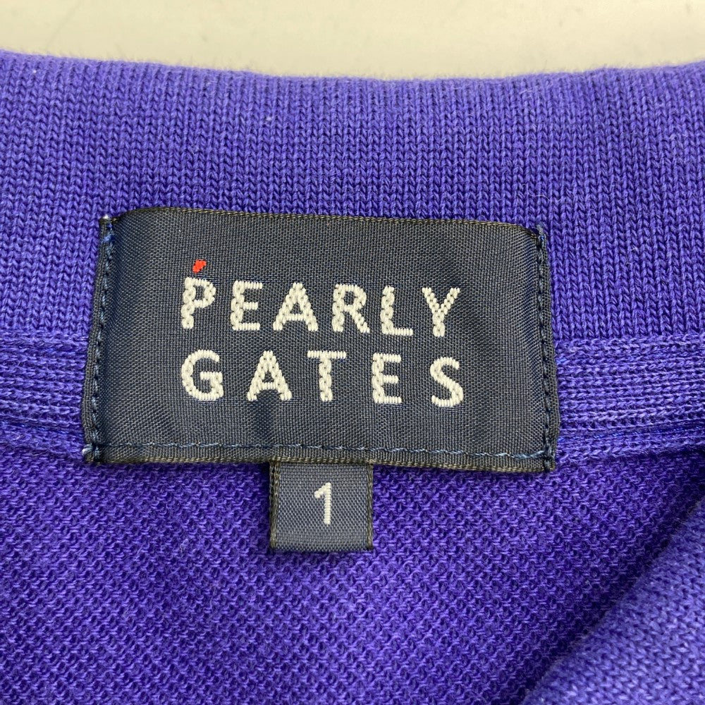 PEARLY GATES 파를리게이츠  반팔 폴로 원피스 로고 프린트  네이비 계열 1