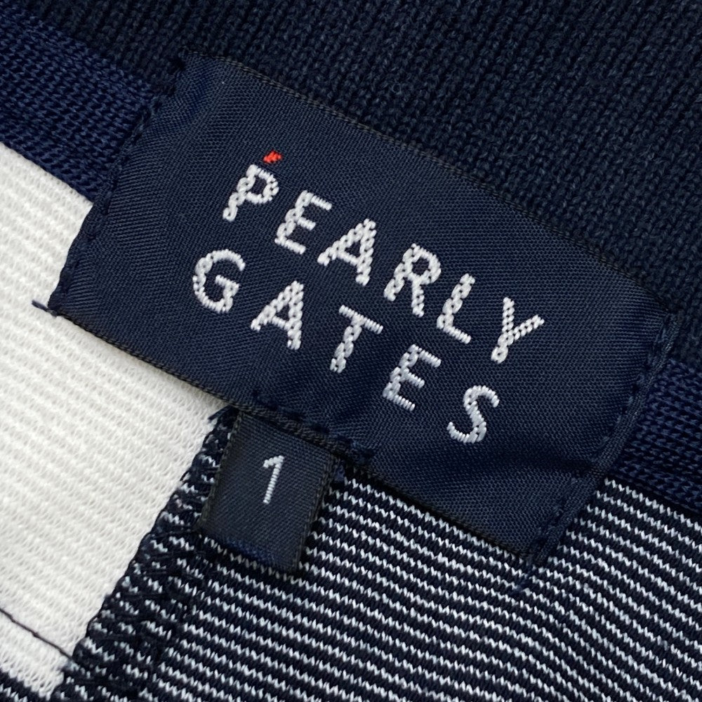 PEARLY GATES パーリーゲイツ  半袖ポロシャツ ボーダー柄 ネイビー系 1