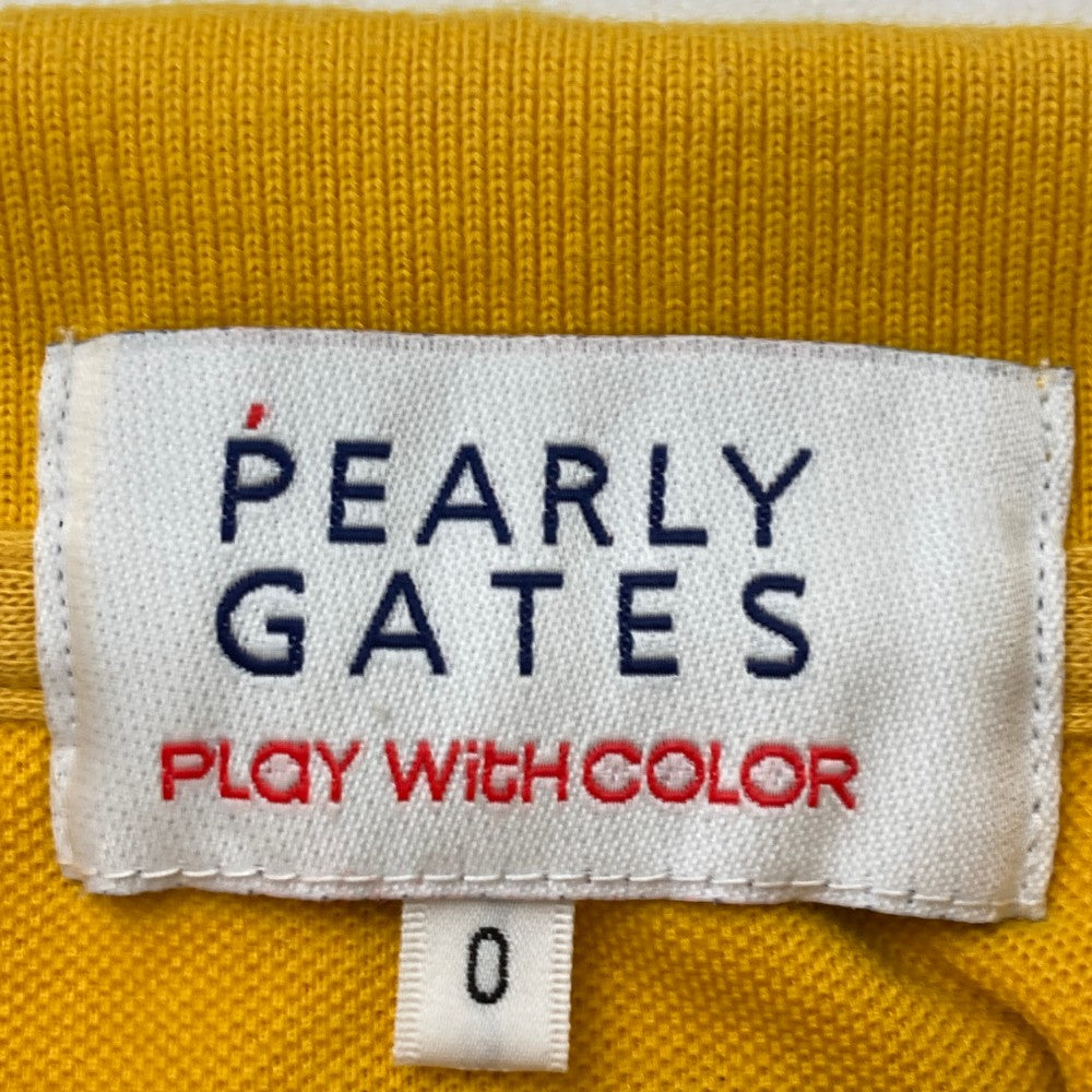 PEARLY GATES パーリーゲイツ  半袖 ポロシャツ  イエロー系 0