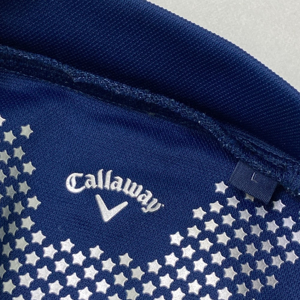 CALLAWAY キャロウェイ 2022年モデル モックネック 半袖Tシャツ  ネイビー系 L