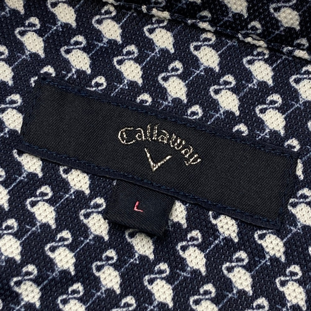 CALLAWAY 캐로우  반팔 폴로셔츠 전면 프린트 네이비 계열 L
