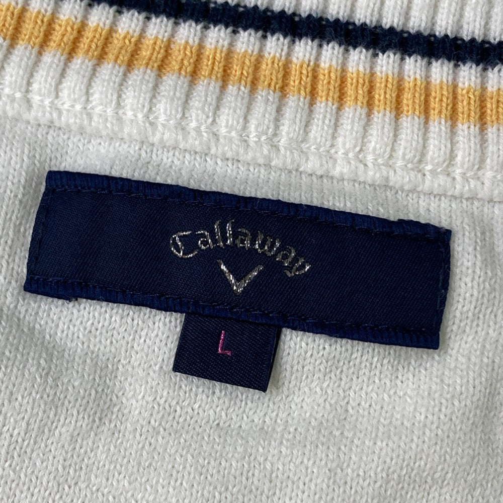 CALLAWAY 캘러웨이 니트 베스트 화이트 계열 L