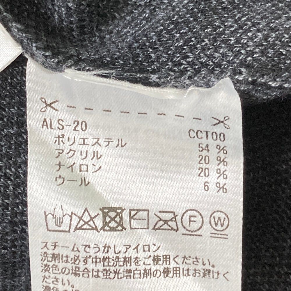 ADIDAS GOLF アディダスゴルフ U31420 ウール混 ニットセーター ストライプ柄 グレー系 S